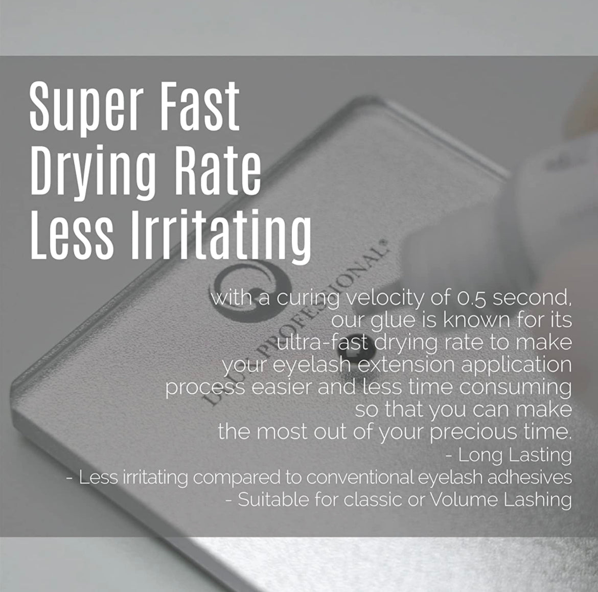 Less irritation adhesive for eyelash extensions