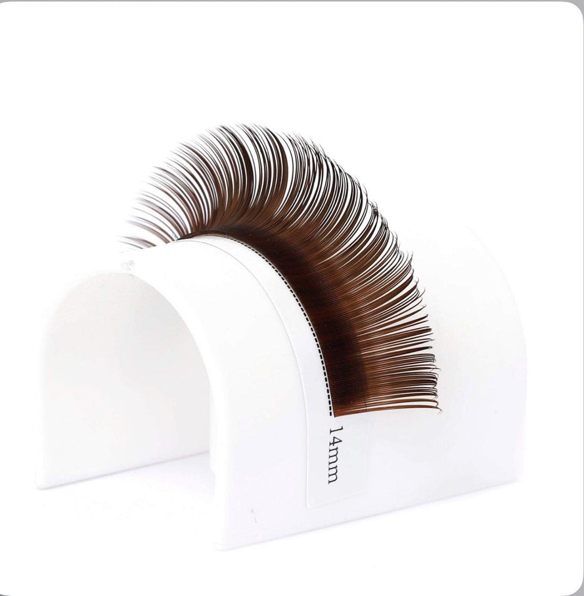 BROWN lashes Single Length 0.07
