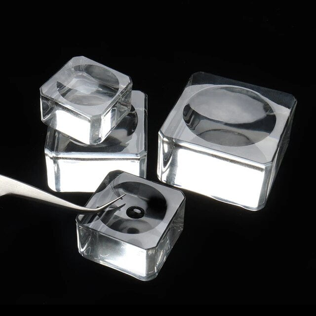 lash extension glue crystal stone
